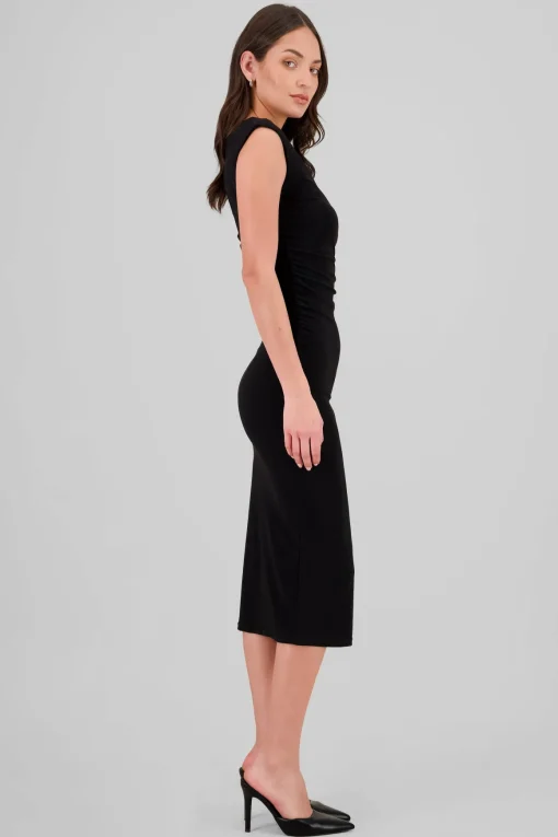 Vestido drapeado sin mangas
