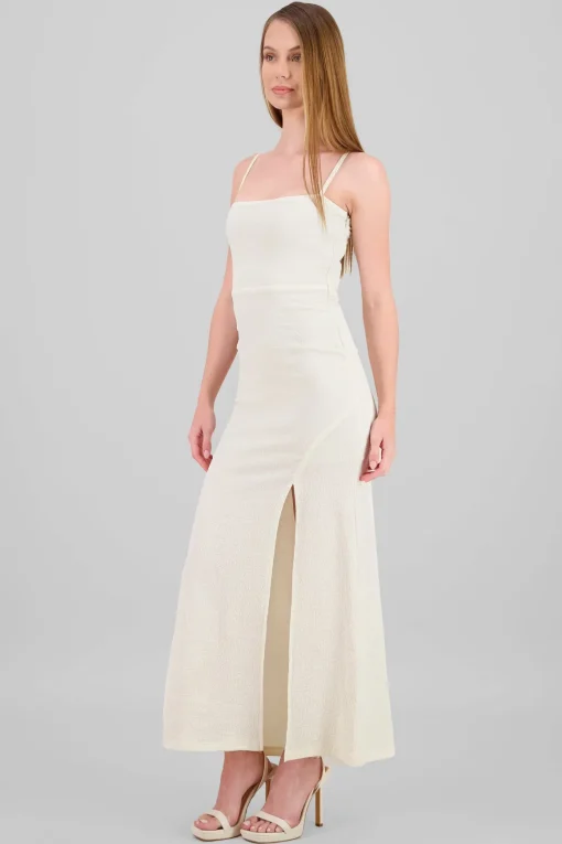 Vestido maxi con textura