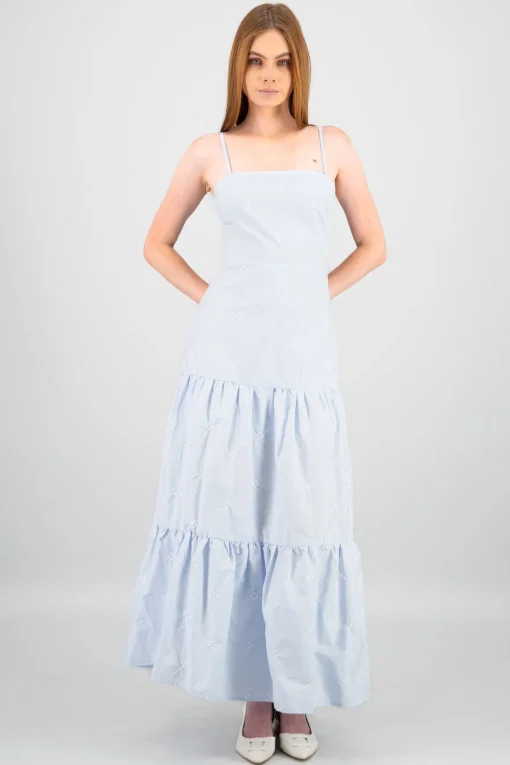 Vestido maxi detalle embordado