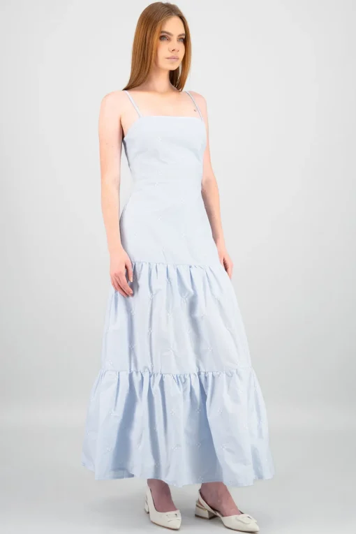 Vestido maxi detalle embordado