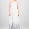 Vestido maxi eyelet estampado Hypsters