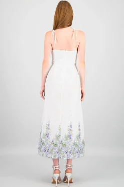 Vestido maxi eyelet estampado Hypsters