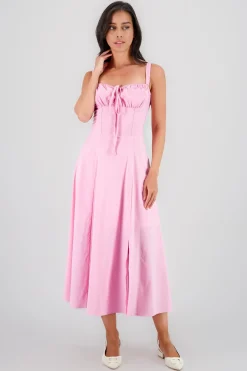 Vestido maxi liso