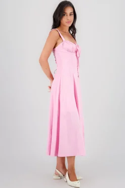 Vestido maxi liso