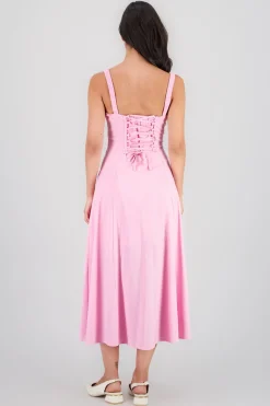 Vestido maxi liso