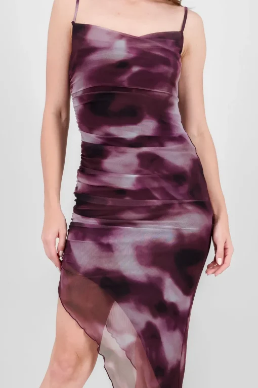 Vestido maxi mesh tie dye