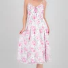 Vestido maxi olanes etampado flores