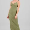 Vestido maxi texturas tirantes aro