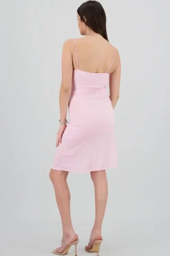 Vestido midi brillos con copas