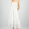 Vestido midi detalle eyelead