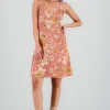 Vestido midi escote v tirantes efecto satin