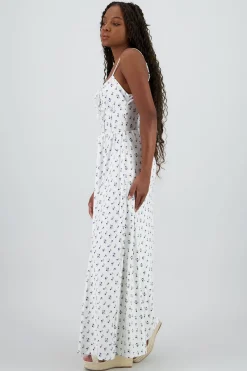 Vestido midi flores