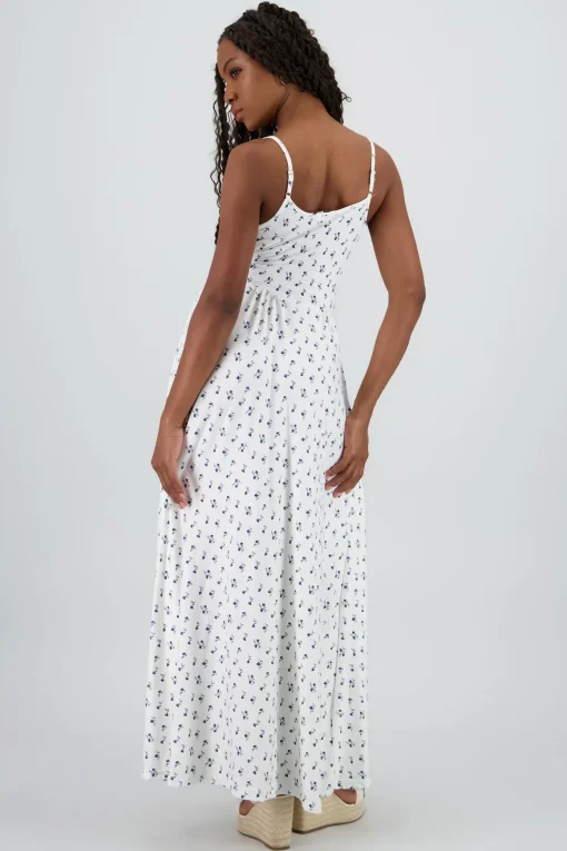 Vestido midi flores