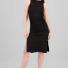 Vestido midi liso detalle espalda
