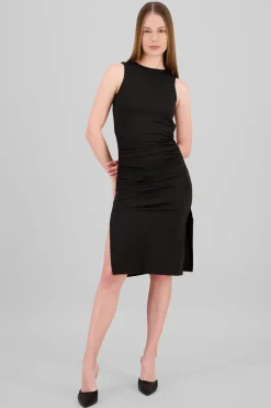 Vestido midi liso detalle espalda