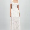 Vestido midi mini flores textura