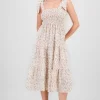 Vestido midi smock florecitas