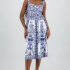 Vestido midi tirantes gruesos
