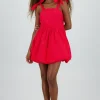 Vestido mini bubble tirante moño Hypsters