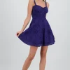 Vestido mini eyelet tirantes