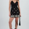 VESTIDO MINI TIRANTES DET BORDADO
