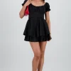 Vestido olanes manga corta