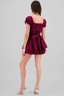 Vestido olanes manga corta