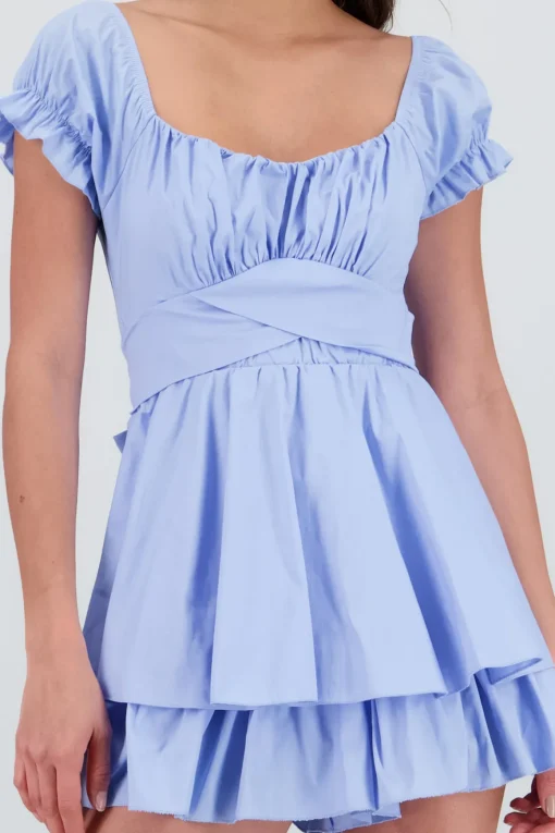 Vestido olanes manga corta
