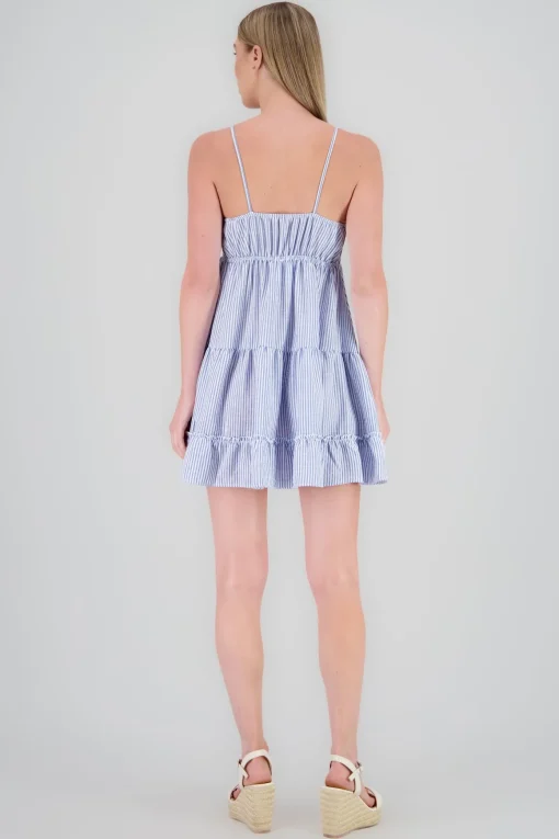 Vestido tirantes midi rayas