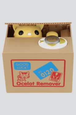 Alcancia gato roba moneda