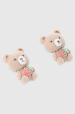 Aretes de osito de fresa