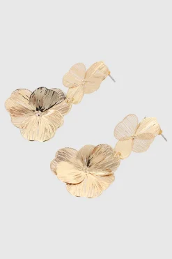 Aretes doble flor filigrana