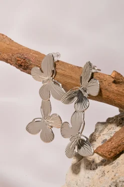 Aretes doble mariposas