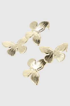 Aretes doble mariposas