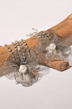 Aretes flores filigrana brillos