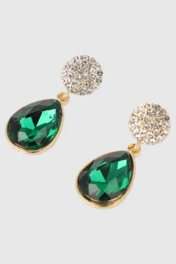 Aretes Gota Cristal Circulo