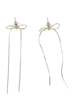 Aretes Moño Tiras Largas