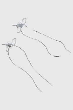 Aretes Moño Tiras Largas