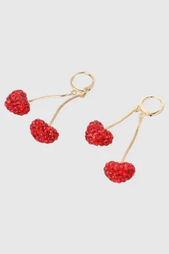 Arracadas 2 corazones glitter