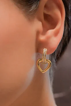 Arracadas corazon cristales