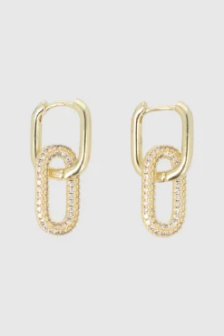 Arracadas eslabones brillos