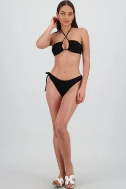 Bikini halter cruzado textura lineas