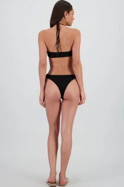 Bikini halter cruzado textura lineas