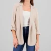 Blazer manga 3/4 con boton liso