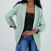 Blazer Oversize Largo Detalle Mangas