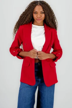 Blazer Oversize Largo Detalle Mangas