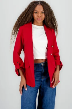 Blazer Oversize Largo Detalle Mangas