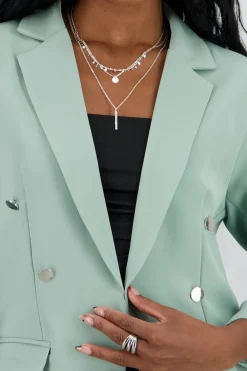 Blazer Oversize Largo Detalle Mangas