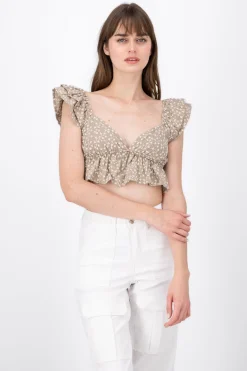 Blusa Bordada Con Copas