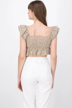 Blusa Bordada Con Copas